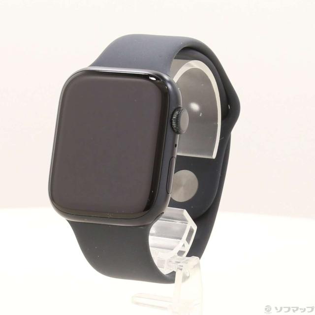 (中古)Apple Apple Watch Series 8 GPS 45mm ミッドナイトアルミニウムケース ミッドナイトスポーツバンド(262-ud)