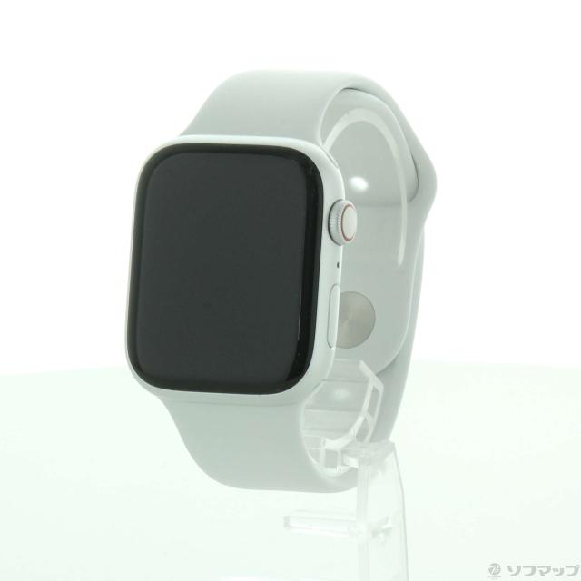 (中古)Apple Apple Watch Series 8 GPS + Cellular 45mm シルバーアルミニウムケース ホワイトスポーツバンド(251-ud)の通販は