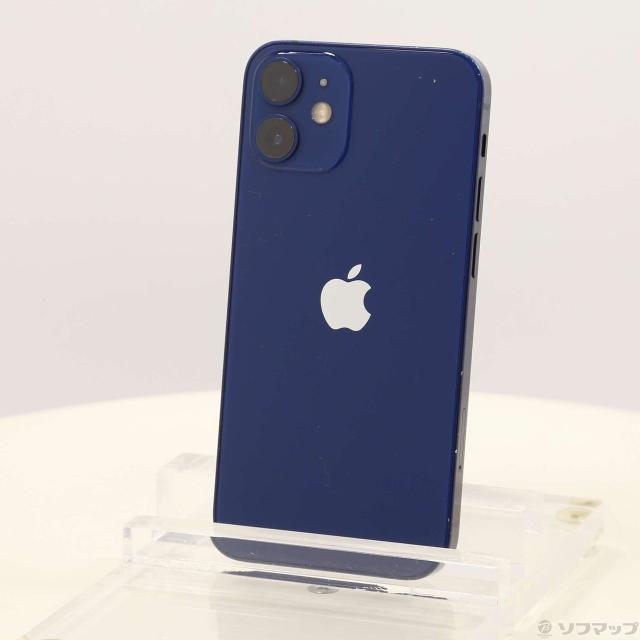 中古)Apple iPhone12 mini 64GB ブルー MGAP3J/A SIMフリー(368-ud)