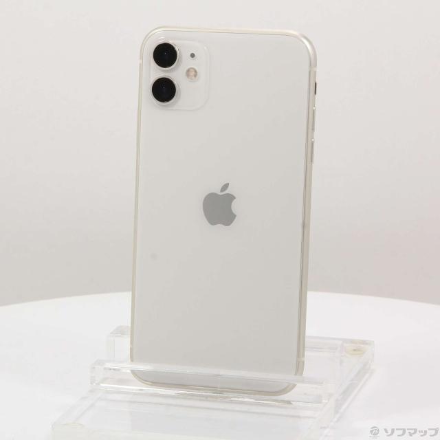中古)Apple iPhone11 128GB ホワイト MHDJ3J/A SIMフリー(348-ud)