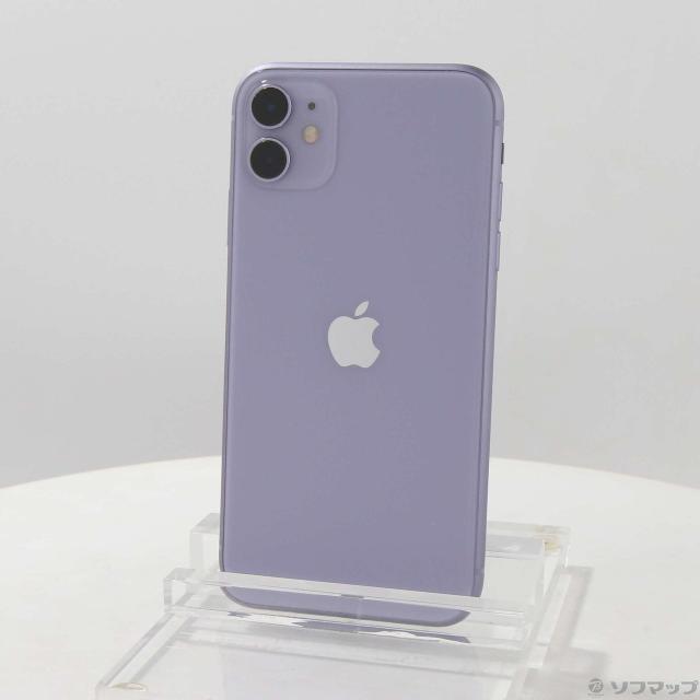 (中古)Apple iPhone11 128GB パープル MWM52J/A SoftBank(348-ud)