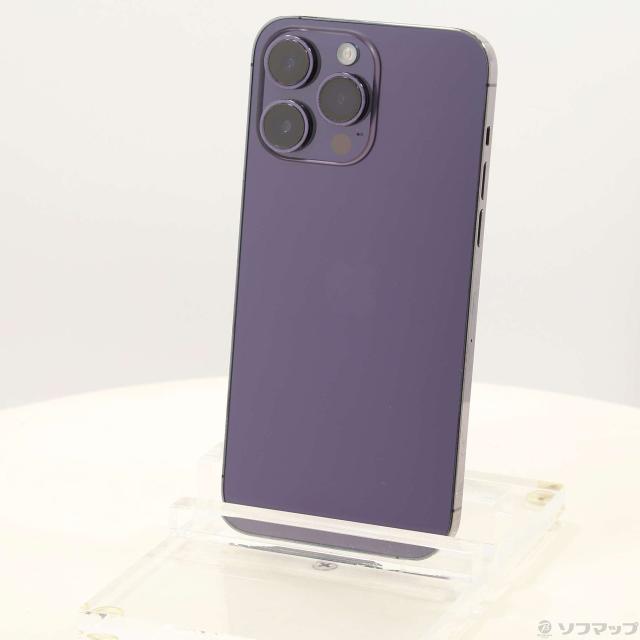 (中古)Apple iPhone14 Pro Max 256GB ディープパープル MQ9E3J/A SIMフリー(377-ud)
