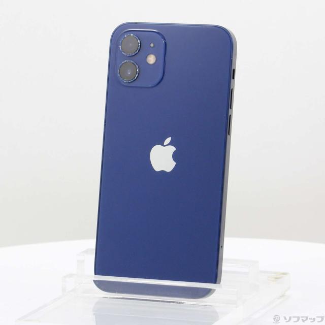 (中古)Apple iPhone12 64GB ブルー MGHR3J/A SIMフリー(262-ud)