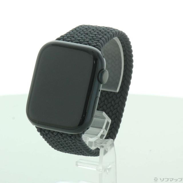 (中古)Apple Apple Watch Series 8 GPS 45mm ミッドナイトアルミニウムケース ミッドナイトブレイデッドソロループ(297-ud)の通販は