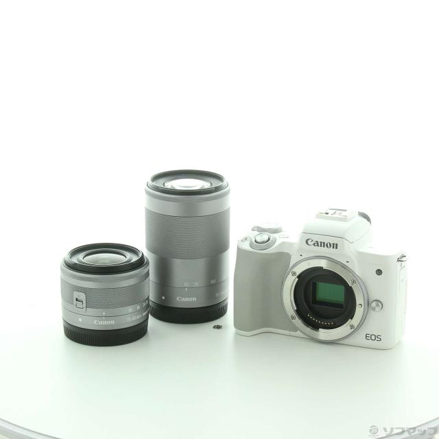 Canon EOS Kiss M2 ホワイト + レンズセット Amazon | Canon ミラーレス一眼カメラ EOS Kiss M2 ダブルズーム