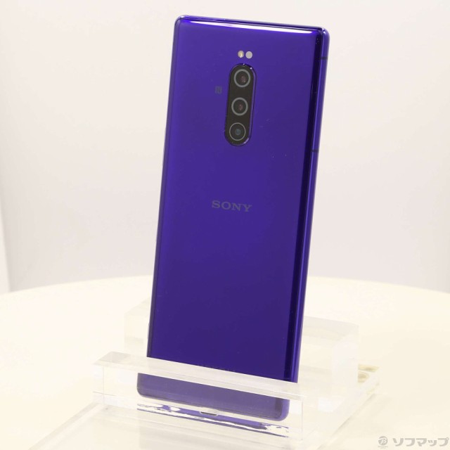(中古)SONY Xperia 1 64GB パープル 802SO SoftBank(344-ud)
