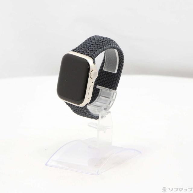 (中古)Apple Apple Watch Series 8 GPS 41mm スターライトアルミニウムケース ミッドナイトブレイデッドソロループ(352-ud)の通販は