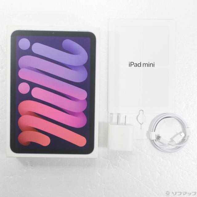 中古)Apple iPad mini 第6世代 256GB パープル MK8K3J/A SIMフリー(368-ud)