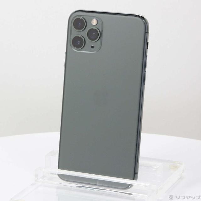 中古)Apple iPhone11 Pro 256GB ミッドナイトグリーン MWCC2J/A SIM 