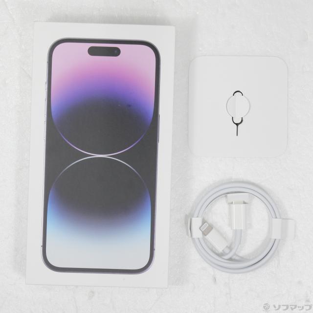 中古)Apple iPhone14 Pro 128GB ディープパープル MQ0F3J/A SIM