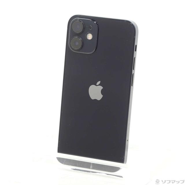 中古)Apple iPhone12 mini 64GB ブラック MGA03J/A SIMフリー(377-ud)