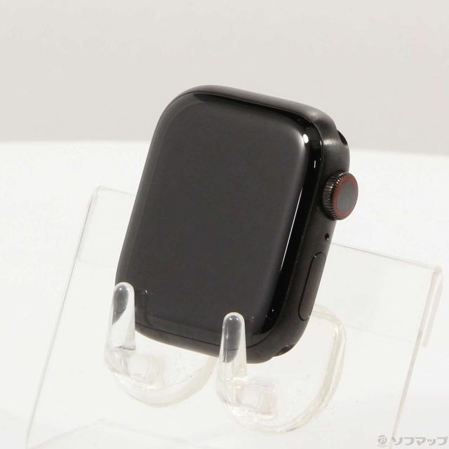 (中古)Apple Apple Watch Series 7 GPS + Cellular 41mm スペースブラックチタニウムケース バンド無し(344-ud)