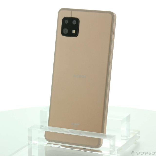 中古)SHARP AQUOS sense6 64GB ライトカッパー SHG05 au SIMフリー(262-ud)