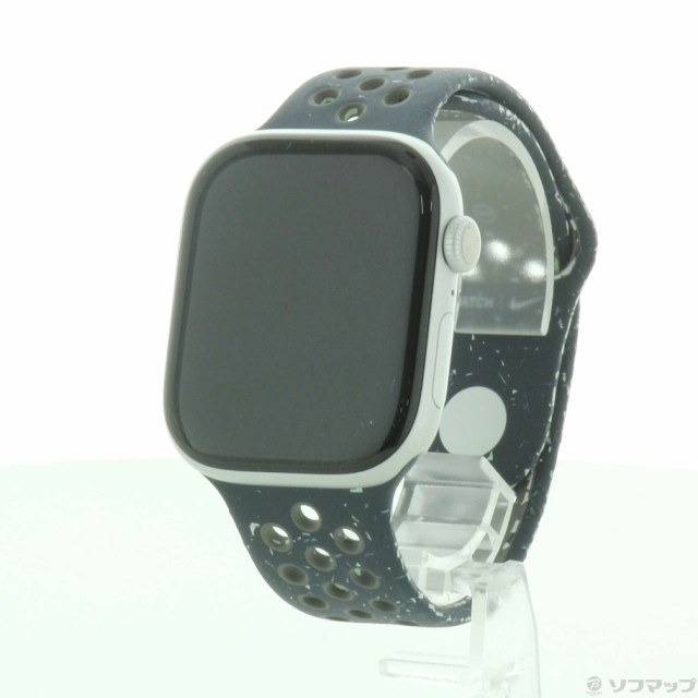 (中古)Apple Apple Watch Series 10 GPS 46mm シルバーアルミニウムケース ミッドナイトスカイNikeスポーツバンド(258-ud)の通販は