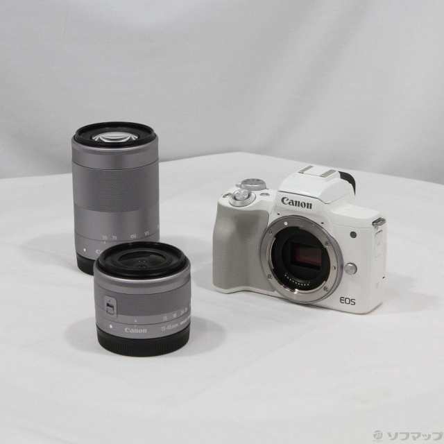 Canon EOS Kiss M ダブルズーム ホワイト EOS Kiss M ダブルズームキット ホワイト ◇ キャノン ミラー