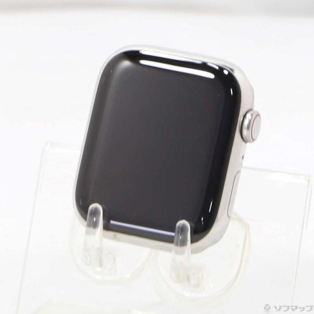 (中古)Apple Apple Watch Series 8 GPS + Cellular 45mm シルバーステンレススチールケース バンド無し(352-ud)の通販は