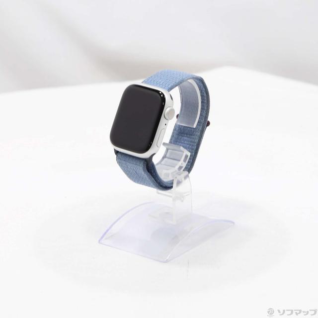 (中古)Apple Apple Watch Series 9 GPS 41mm シルバーアルミニウムケース ウインターブルースポーツループ(371-ud)の通販は 26,441円