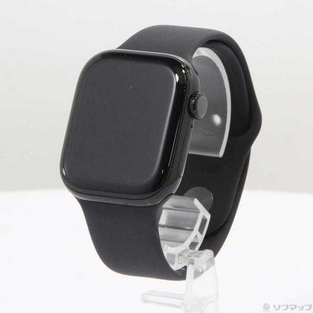 (中古)Apple Apple Watch Series 10 GPS 42mm ジェットブラックアルミニウムケース ブラックスポーツバンド(349-ud)の通販は