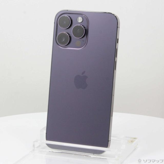 (中古)Apple iPhone14 Pro Max 256GB ディープパープル MQ9E3J/A SIMフリー(295-ud)