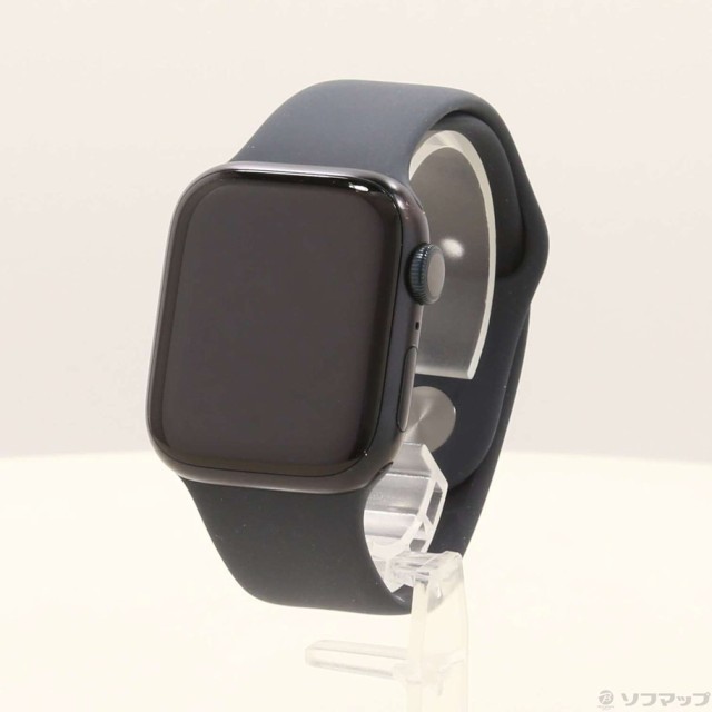 (中古)Apple Apple Watch Series 8 GPS 41mm ミッドナイトアルミニウムケース ミッドナイトスポーツバンド(258-ud)