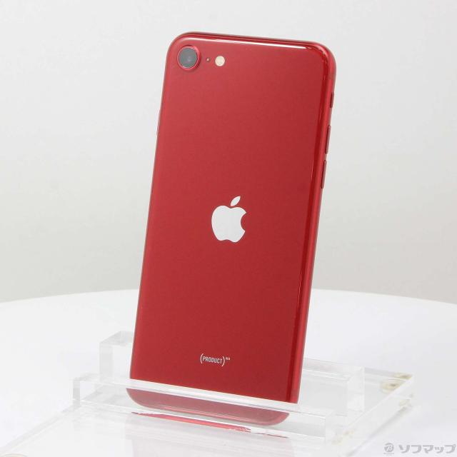 中古)Apple iPhone SE 第3世代 64GB プロダクトレッド MMYE3J/A SIM 