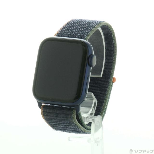 (中古)Apple Apple Watch Series 6 GPS 40mm ブルーアルミニウムケース ディープネイビースポーツループ(377-ud)