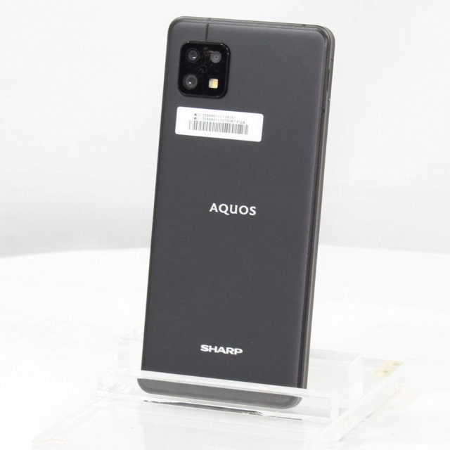 中古)SHARP AQUOS sense6 64GB ブラック SH-M19 SIMフリー(258-ud)