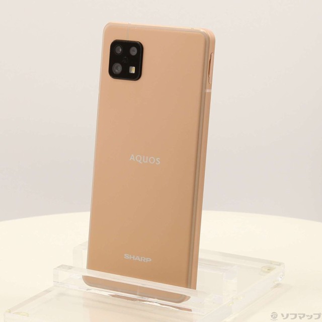 (中古)SHARP AQUOS sense6 64GB ライトカッパー SH-M19 SIMフリー(348-ud)
