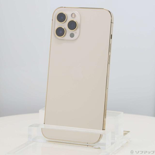 (中古)Apple iPhone12 Pro Max 128GB ゴールド MGCW3J/A SIMフリー(269-ud)