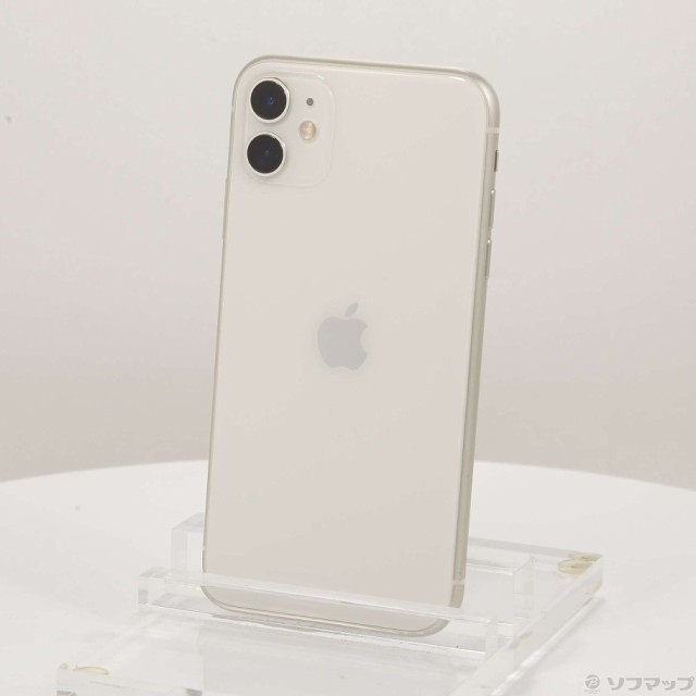 (中古)Apple iPhone11 128GB ホワイト MWM22J/A SIMフリー(276-ud)