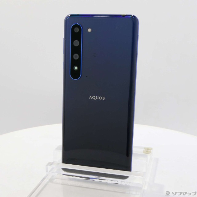 (中古)SHARP AQUOS R5G 256GB アースブルー 908SH SoftBank(368-ud)