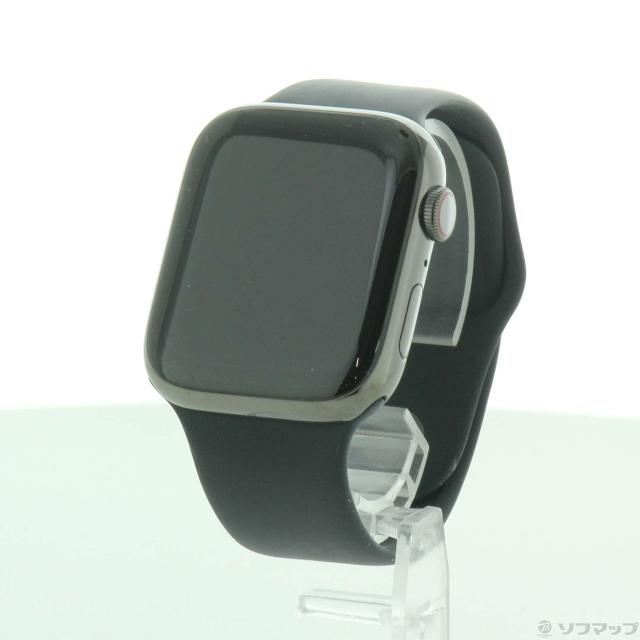 (中古)(展示品) Watch Series 9 GPS + Cellular 45mm グラファイトステンレススチールケース ミッドナイトスポーツバンド(368-ud)の通販は
