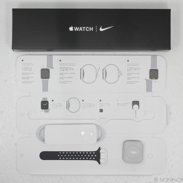 (中古)Watch Series 6 Nike GPS 44mm スペースグレイアルミニウムケース アンスラサイト/ブラックNikeスポーツバンド(198-ud)_4