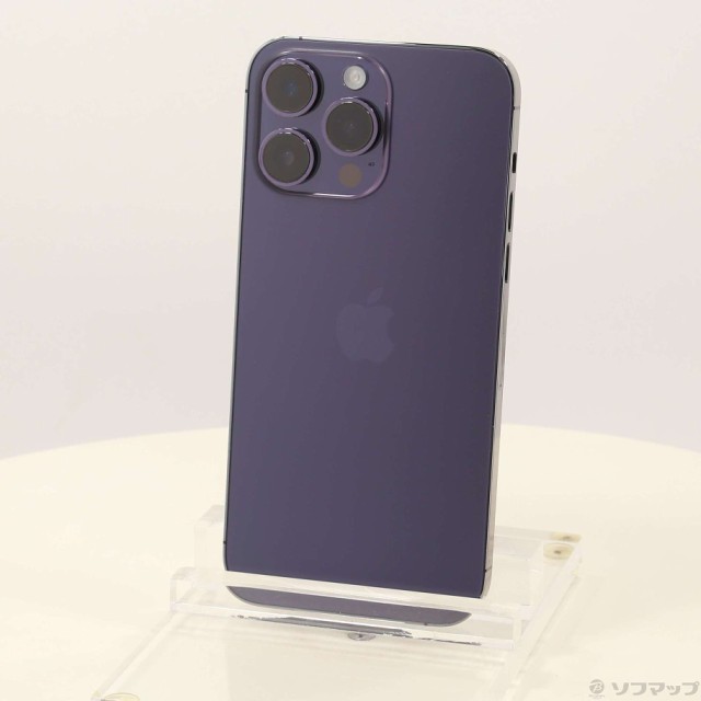 (中古)Apple iPhone14 Pro Max 512GB ディープパープル MQ9J3J/A SIMフリー(349-ud)