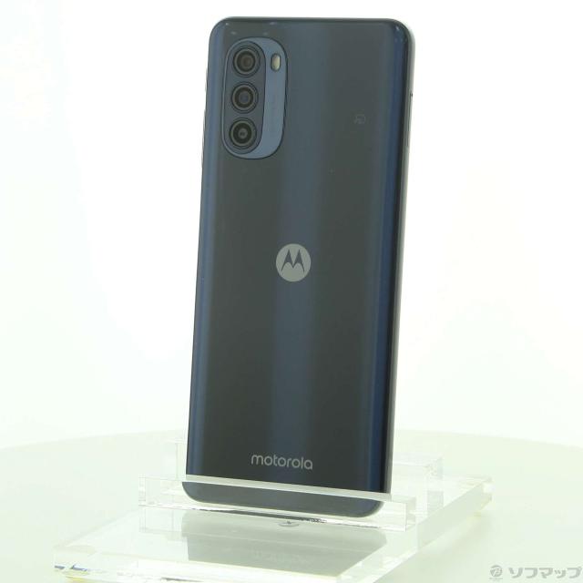 (中古)Motorola moto g52j 5G 128GB インクブラック PATM0000JP SIMフリー(352-ud)