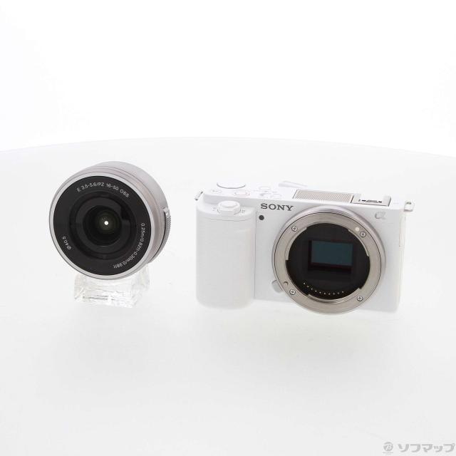 中古)SONY VLOGCAM ZV-E10L パワーズームレンズキット ホワイト(269-ud)