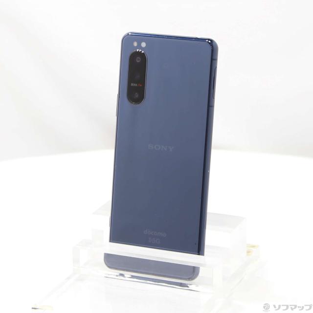 (中古)SONY Xperia 5 II 128GB ブルー SO-52A docomoロック解除SIMフリー(349-ud)