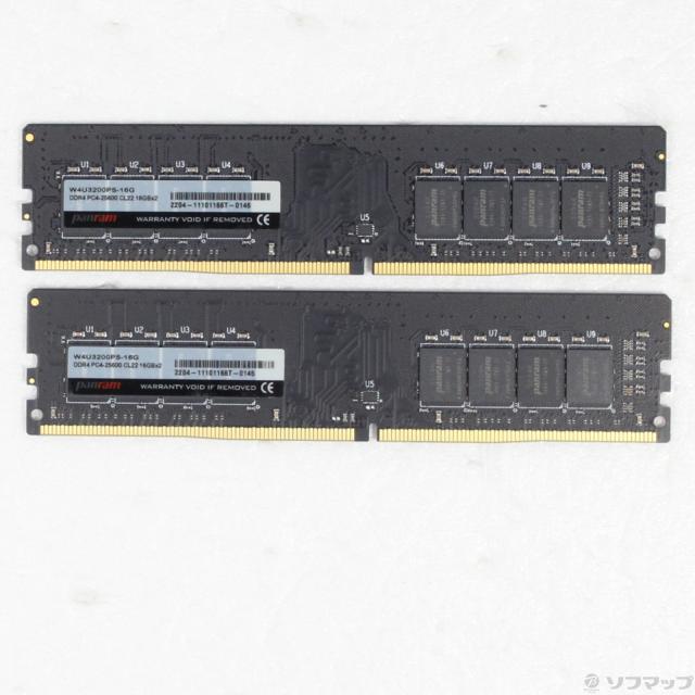 中古)CFD W4U3200PS-16G 32GB 16GB×2枚組(344-ud) メモリ