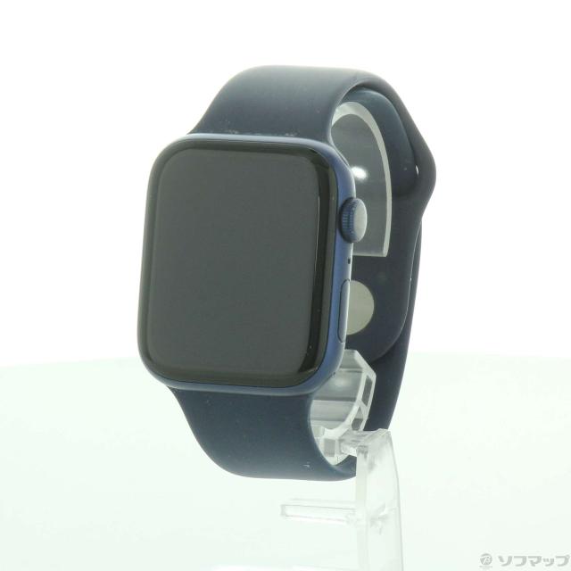 (中古)Apple Apple Watch Series 6 GPS 44mm ブルーアルミニウムケース ディープネイビースポーツバンド(349-ud)の通販は