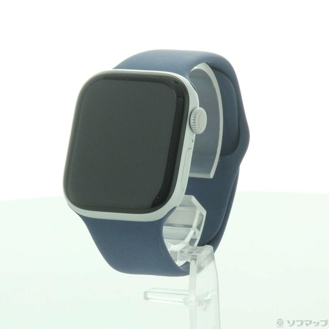 (中古)Apple Apple Watch Series 10 GPS 42mm シルバーアルミニウムケース デニムスポーツバンド(258-ud)の通販は