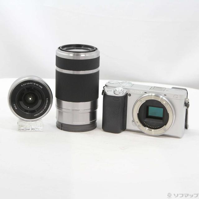 (中古)SONY α6400 ILCE-6400Y ダブルズームレンズキット シルバー(198-ud)の通販は 73,469円