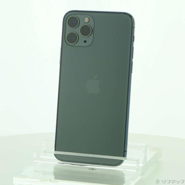 中古)Apple iPhone11 Pro 64GB ミッドナイトグリーン MWC62J/A