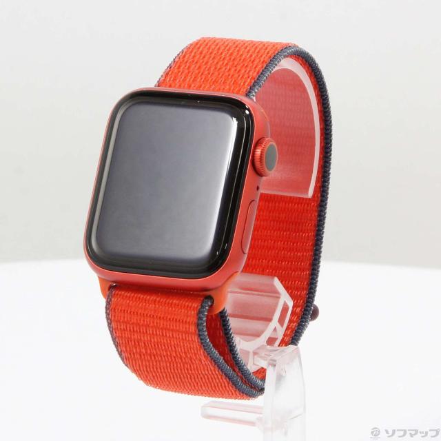 (中古)Apple Apple Watch Series 6 GPS 40mm (PRODUCT)REDアルミニウムケース レッドスポーツループ(258-ud)