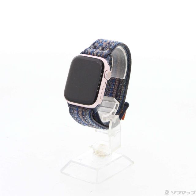 (中古)Apple Apple Watch Series 9 GPS 41mm ピンクアルミニウムケース ゲームロイヤル/オレンジNikeスポーツループ(368-ud)の通販は