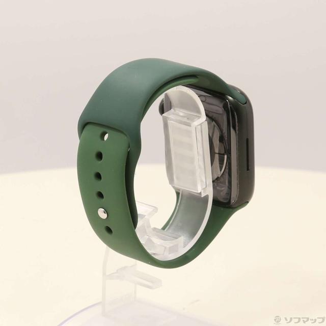 (中古)Apple Apple Watch Series 7 GPS 45mm グリーンアルミニウムケース クローバースポーツバンド(344-ud)_2