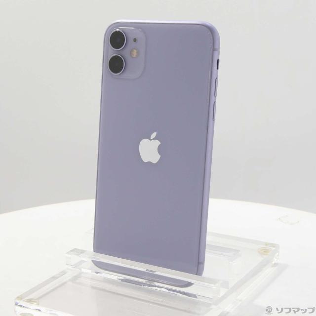 (中古)Apple iPhone11 128GB パープル MWM52J/A SoftBank(269-ud)