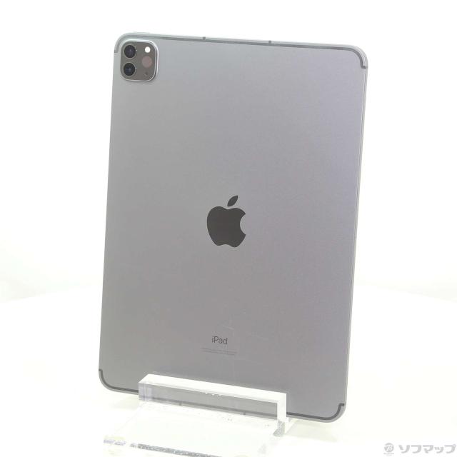 (中古)Apple iPad Pro 11インチ 第3世代 256GB スペースグレイ MHW73J/A SoftBankロック解除SIMフリー(348-ud)