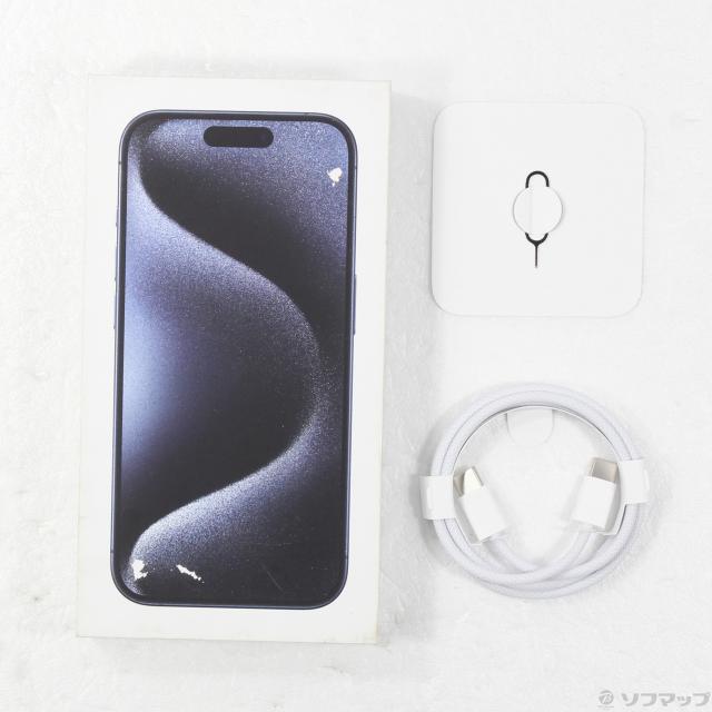 中古)Apple iPhone15 Pro 128GB ブルーチタニウム 3M437J/A SIM