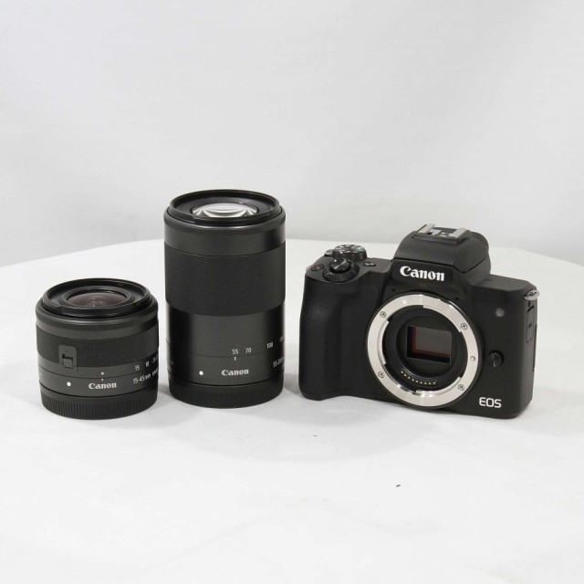 (中古)Canon EOS Kiss M2 ダブルズームキット ブラック(344-ud)