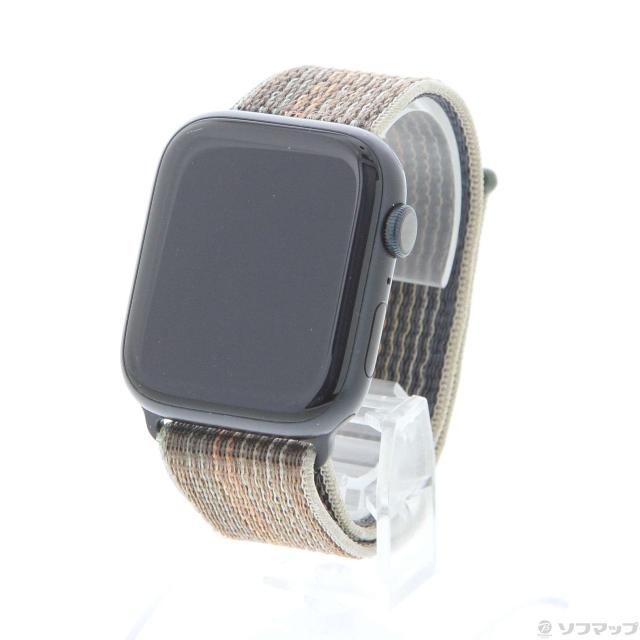 (中古)Apple Apple Watch Series 8 GPS 45mm ミッドナイトアルミニウムケース ミッドナイトスポーツループ(371-ud)